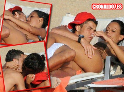 Cristiano Ronaldo y Nereida Gallardo en la playa